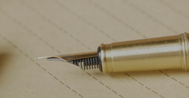 a close-up of a fountain pen