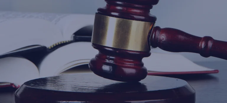 a gavel on a table
