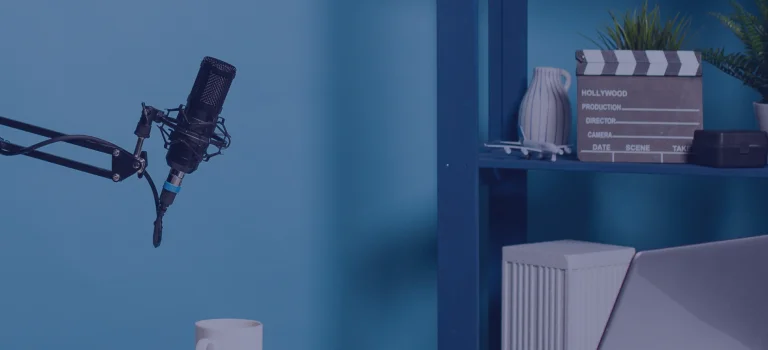 a microphone on a table
